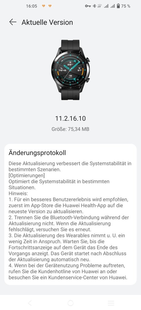 Huawei watch gt 2025 ultimo aggiornamento