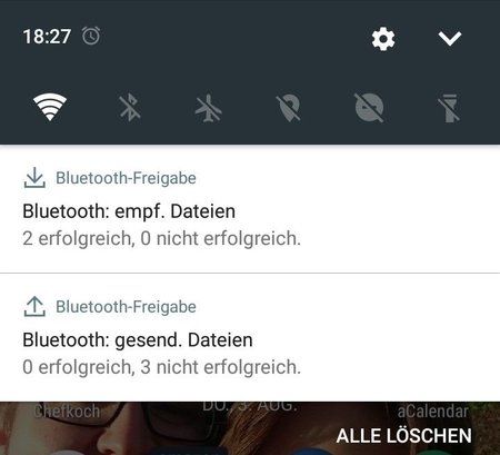 Benachrichtigung Bluetooth-Freigabe geht nicht mehr weg ...