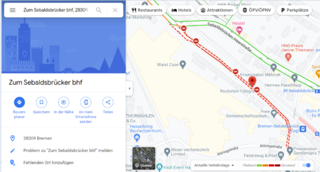 Maps Info über Straßensperrung in Bremen, Zum Sebaldsbrücker Bahnhof.png